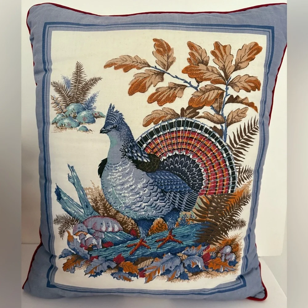 Ruffed Grouse Decorative embroidered/ Printed graphics Throw Pillow